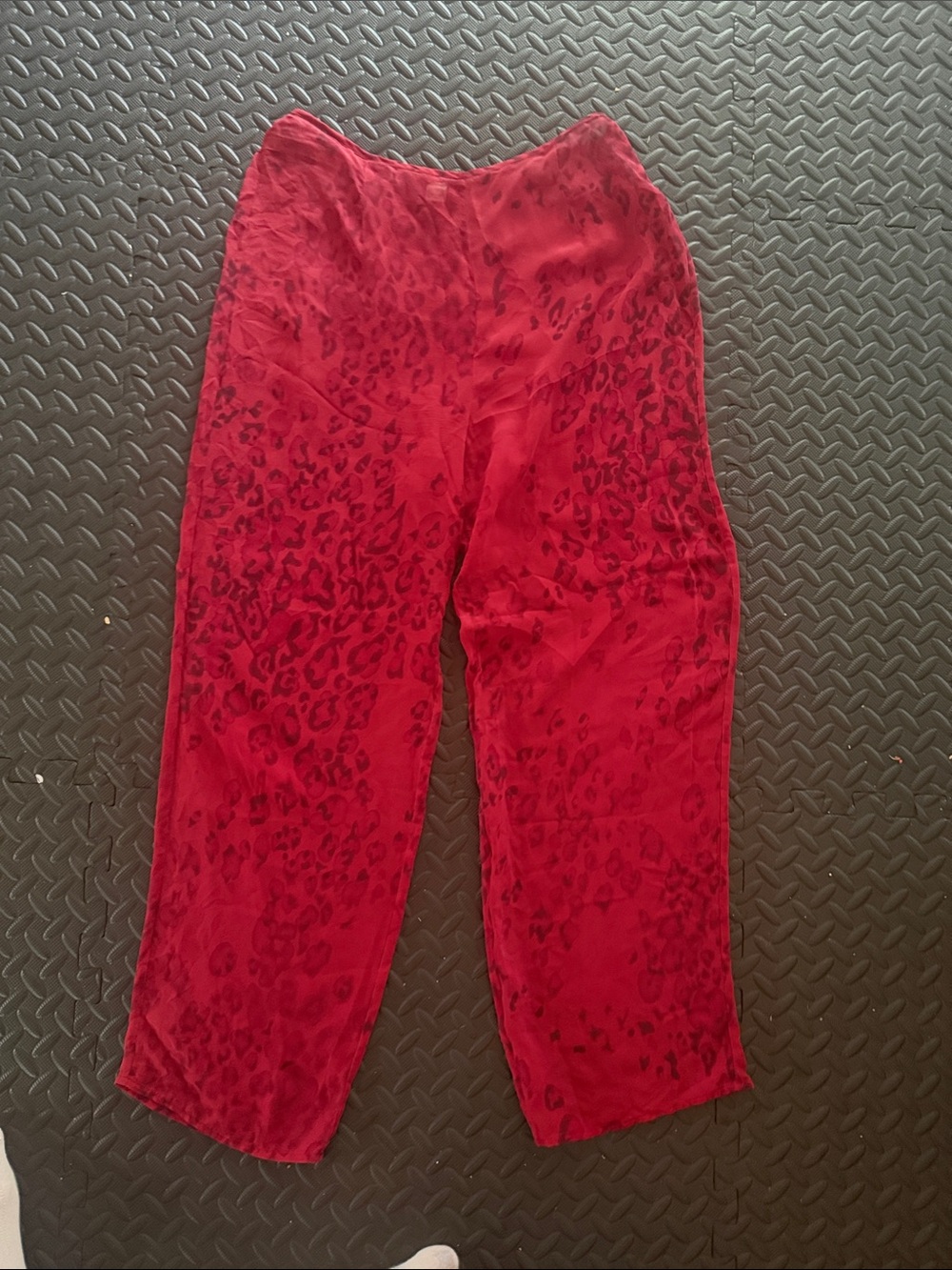 Red sheer Leopard Print Lounge Pants
